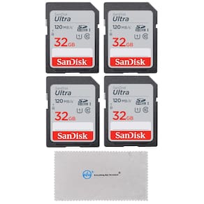 Cartão de memória SanDisk Ultra SD 32GB (pacote com 4) Classe 10 120MB/s