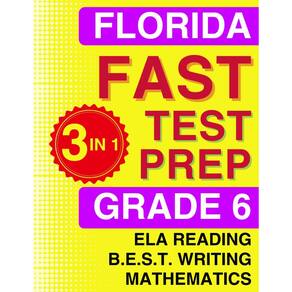 Pasta de trabalho Florida FAST Test Prep, 6ª série, leitura, redação, maio