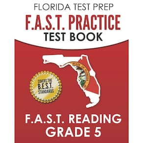 Livro de teste prático FLORIDA TEST PREP F.A.S.T. Reading Grade