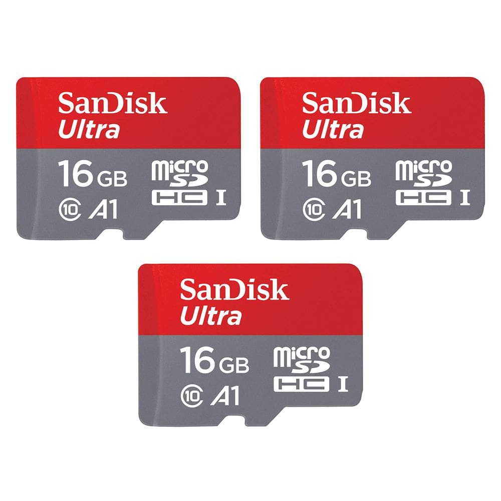 [Cartão de memória] SanDisk Ultra microSDHC UHS-I 16GB (3x16GB)