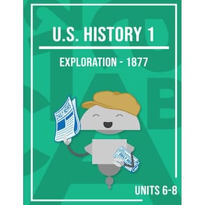 Livro História dos EUA 1: Exploração - 1877, Unidades 6-8 Independe