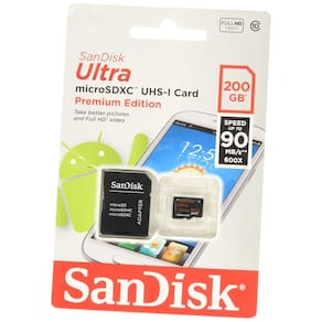 Cartão de memória SanDisk Ultra 200GB Micro SDXC (SDSDQUAN-200G-G4A)