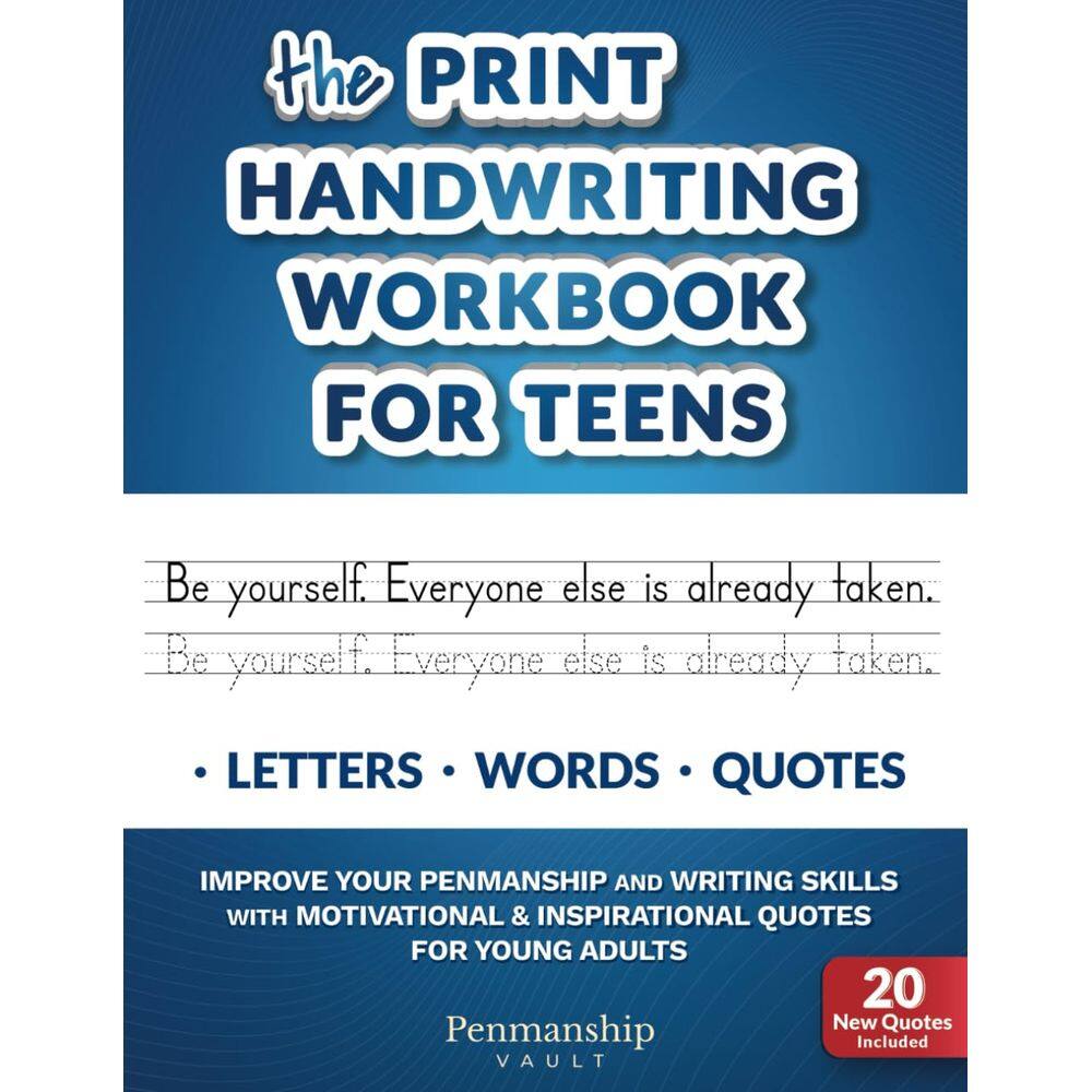 Livro de exercícios publicado de forma independente The Print Handwriting Teens