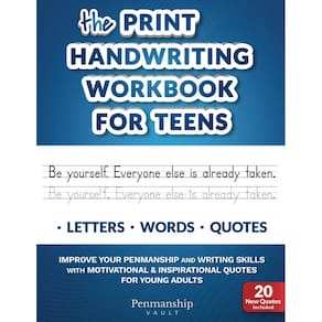 Livro de exercícios publicado de forma independente The Print Handwriting Teens