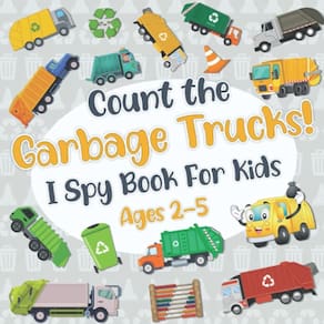 I Spy Book Counting Garbage Trucks para crianças de 2 a 5 anos