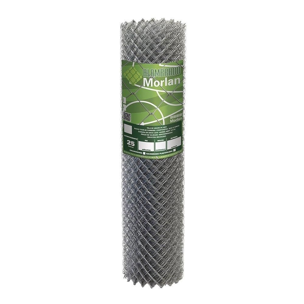 Tela Alambrado Galvanizado 60X60mm Fio 14 1,80Mx25m