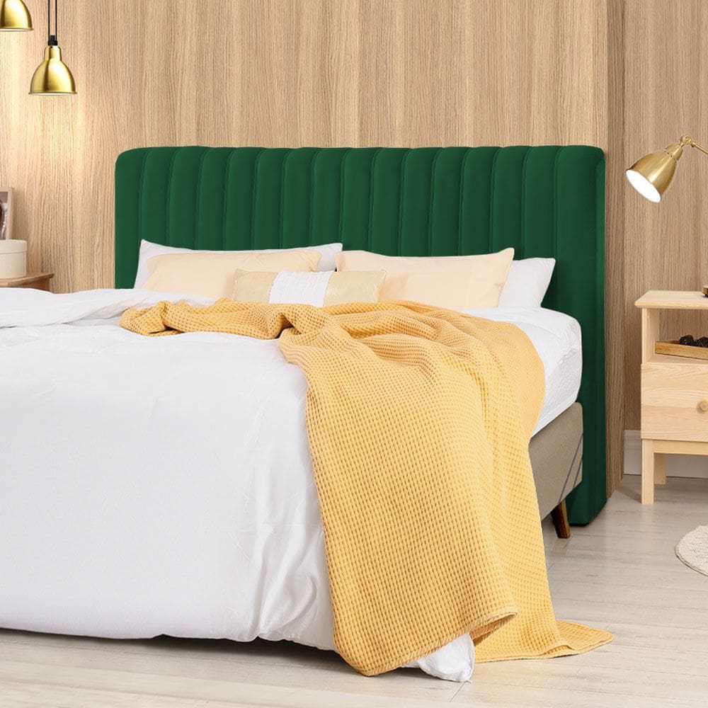 Cabeceira Cama Box Queen 1,60m Estofada Havai Veludo Verde