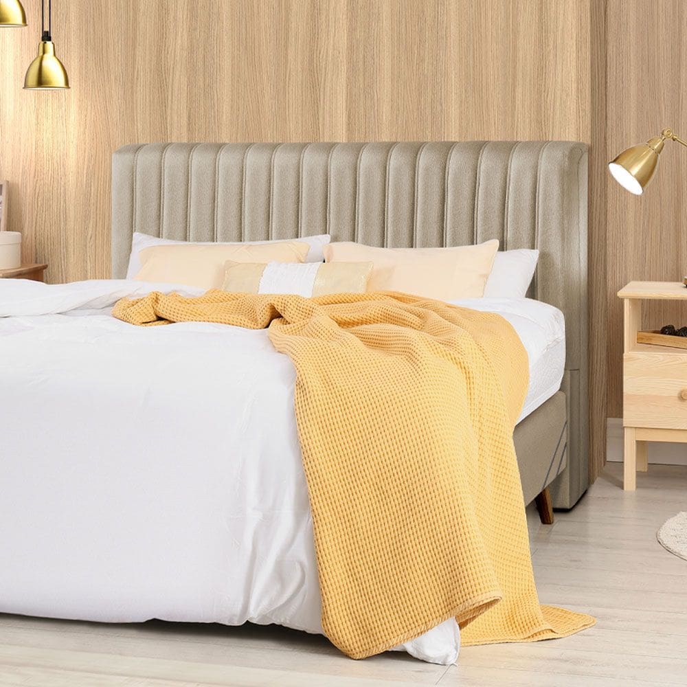 Cabeceira Cama Box King 1,93m Estofada Havai Linho Capuccino