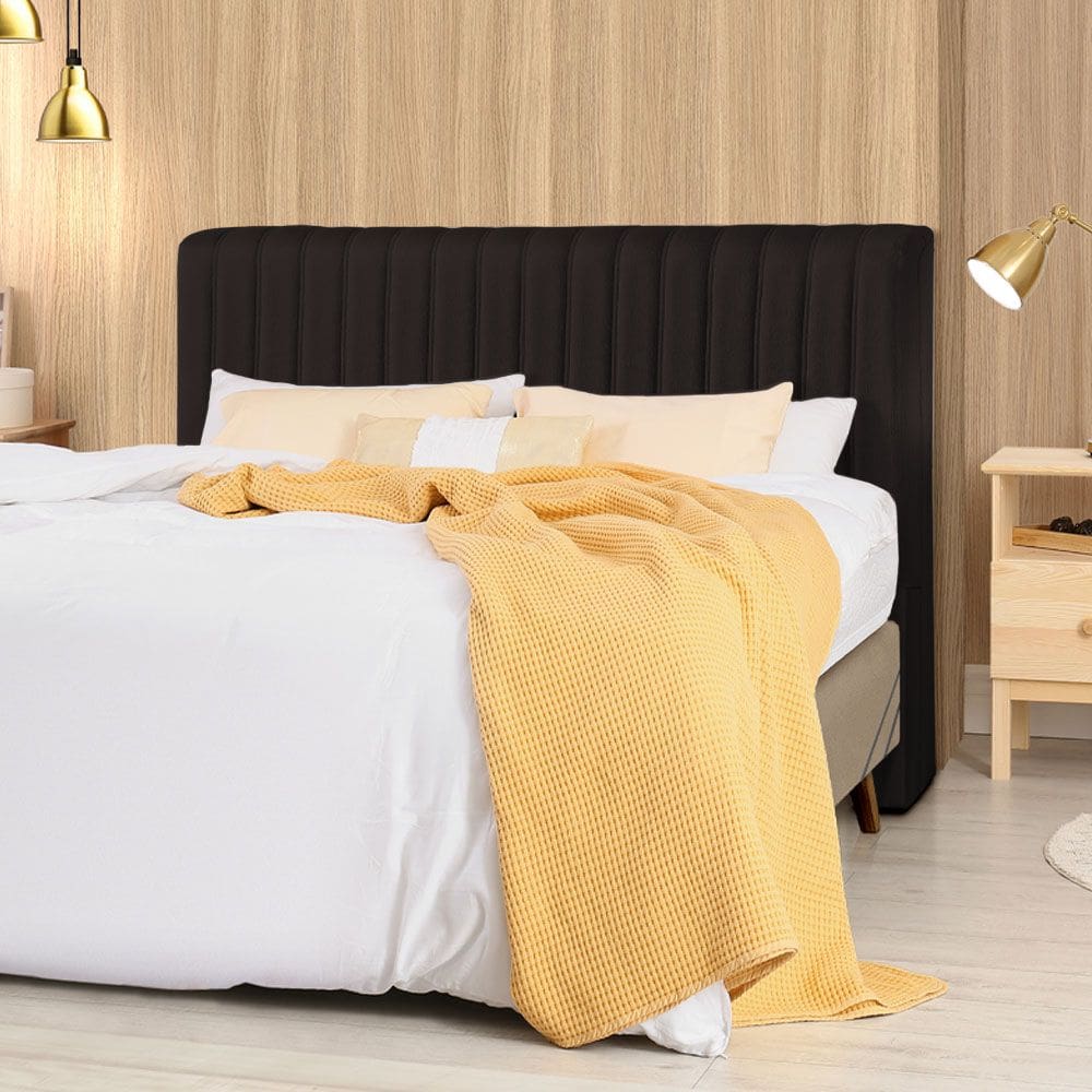 Cabeceira Cama Box Queen 1,60m Estofada Havai Linho Marrom Escuro