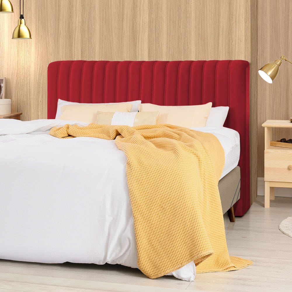 Cabeceira Cama Box Queen 1,60m Estofada Havai Veludo Vermelho