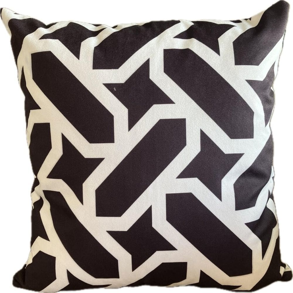Capa de Almofada 42x42 cm Cortbras Geo - Preto e Branco