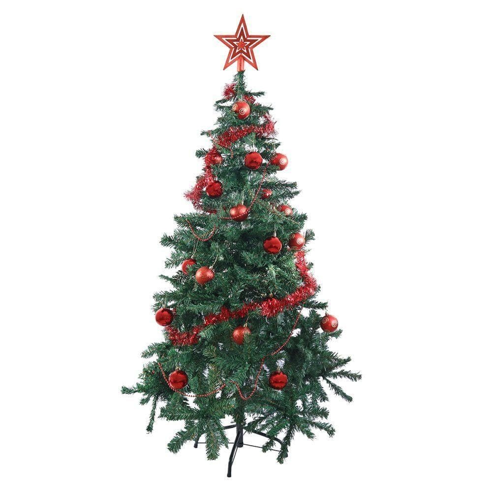 Árvore De Natal Luxo Base De Ferro 380 Galhos 1,50m Altura