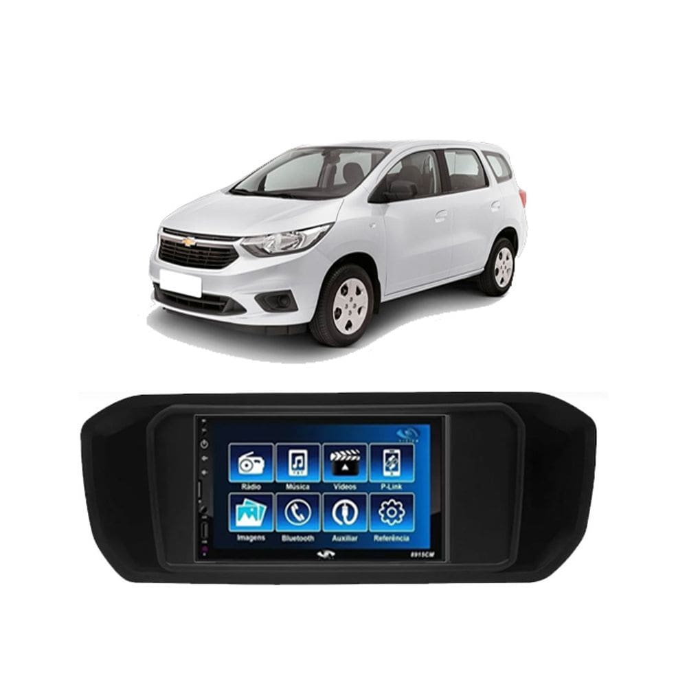 Kit Multimídia Spin 2019 / 2023 Mp5 Bt Usb Fm Leitor SD Espelhamento