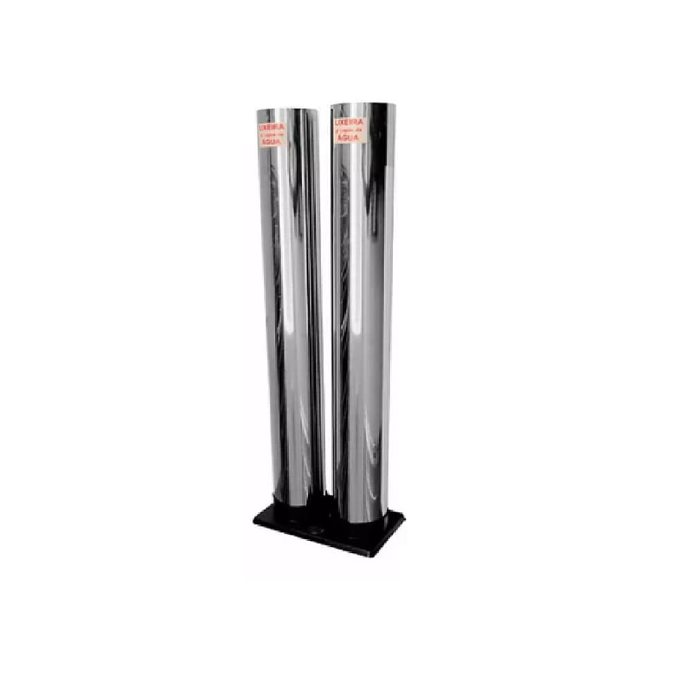 Lixeira para Copos Água/Água em Aço Inox