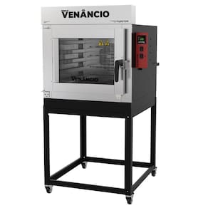 Forno Industrial Turbo Elétrico Venâncio Twister 5 Esteiras Exterior e Interior em Aço Carbono com Cavalete Monofásico 220V FVT5E