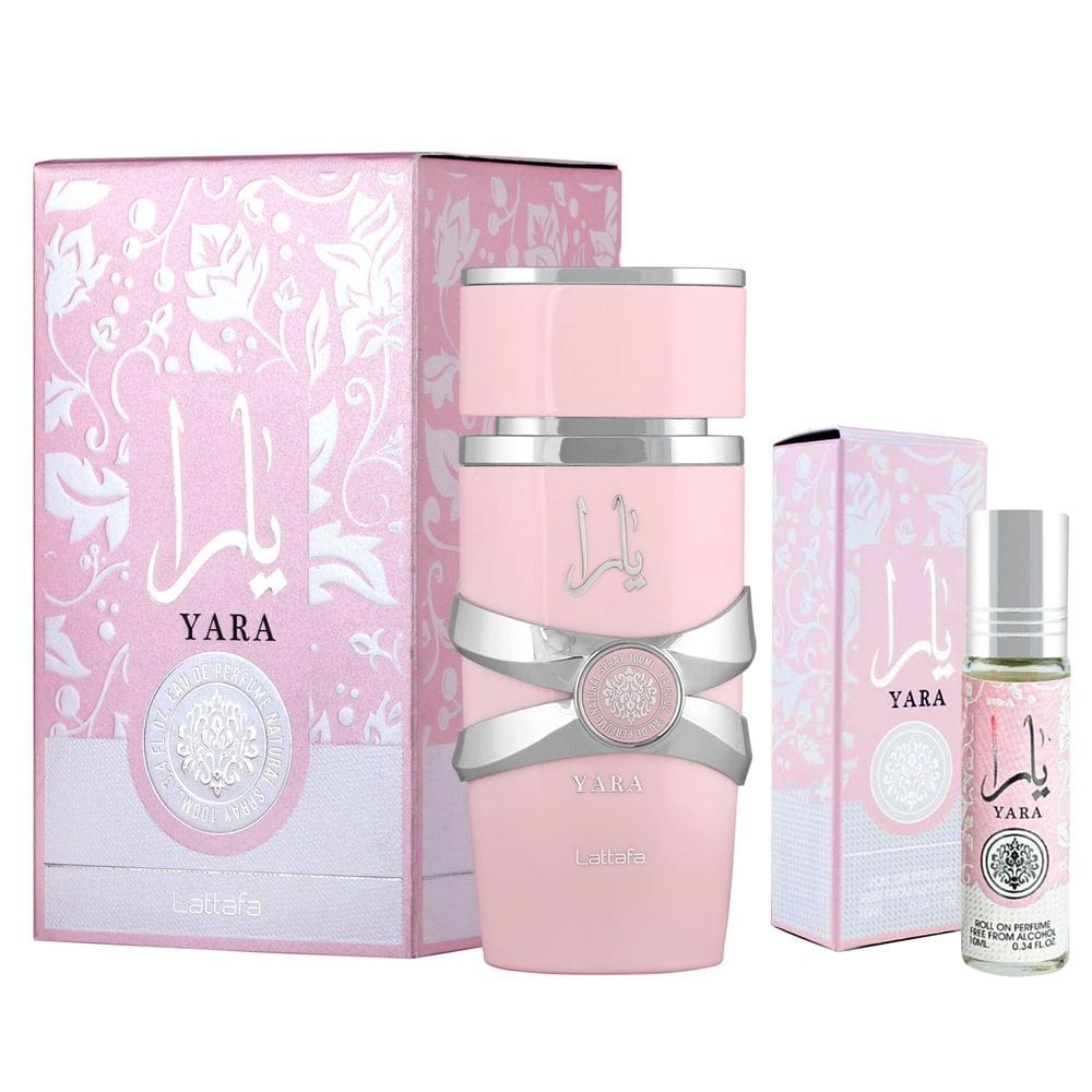 Perfume Lattafa Yara EDP 100mL + Óleo de perfume Yara 10mL para mulheres