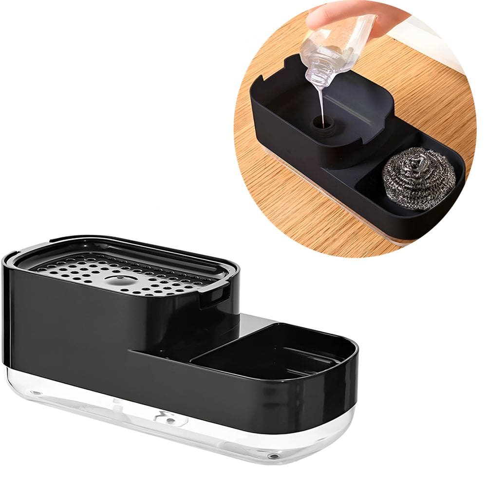 Porta Detergente Dispenser Com Suporte Esponja Cozinha