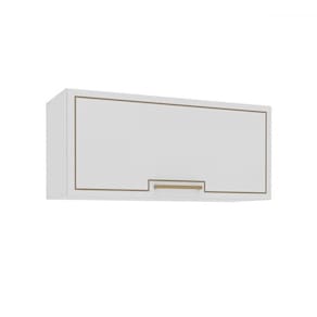Armário Aéreo Cozinha 80 Cm Amara 1 Porta Branco - Politorno