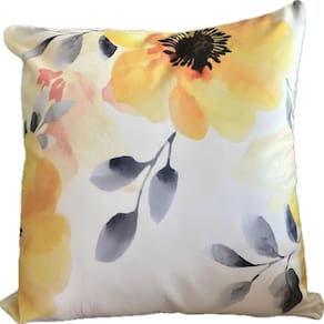 Capa de Almofada 42x42 cm Cortbras Rubi - Floral Amarelo
