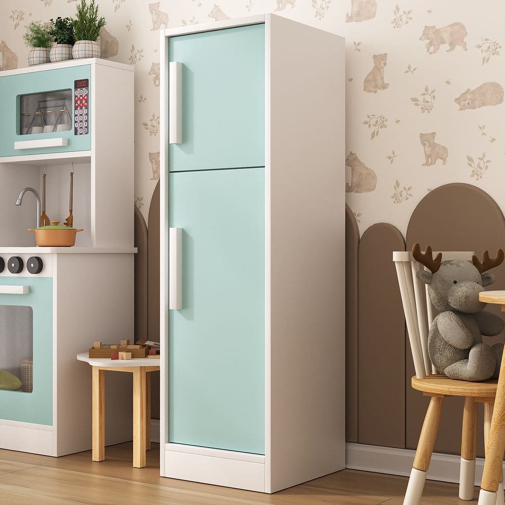 Geladeira de Brinquedo Infantil em Mdf Menta