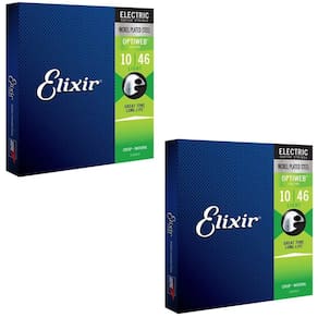 Kit 2 Encordoamentos Guitarra 010 Elixir Light Optiweb 19052 Made in USA