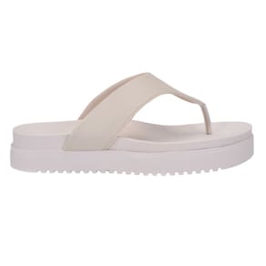 Sandália chinelo Papete de Dedo strass Off White Moda Verão