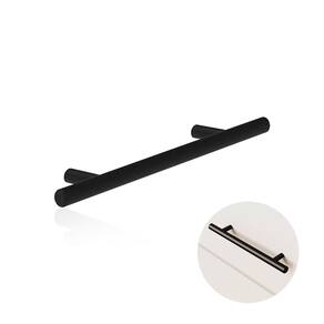 Puxador Dísia 96 Mm Haste Redondo Inox Preto