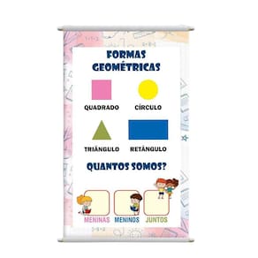 Banner Didático Escolar Formas Geométricas 80X50Cm