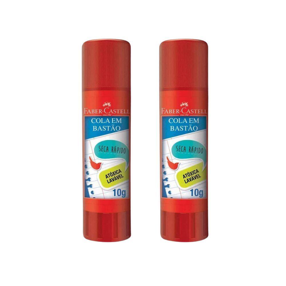 Kit 02 Colas Bastão Lavável 10g Faber-Castell