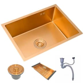 Cuba Cozinha Gourmet Nano Inox 304 Escovado 50x40 Rose