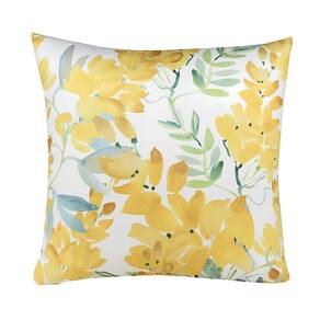 Capa de Almofada 42x42 cm Cortbras Floresta - Floral Amarelo