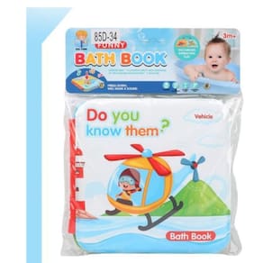 Livro Para Banho Funny Bath Book Vehicle Inglês - MR 85D-34