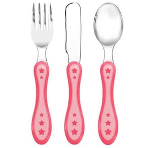 Kit Talher 3 Peças Estrelinha Rosa Buba