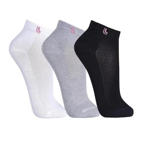 Kit 3 Pares Meia Lupo Sport Cano Curto Feminina - Preto e Cinza