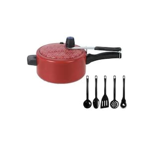 Kit Panela De Pressão Mas 5 Talheres Antiaderente.