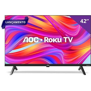 Smart LCD LED TV 42" AOC 42S5045/78G Full HD| Wi-Fi, com 1 USB, 3 HDMI, 60Hz