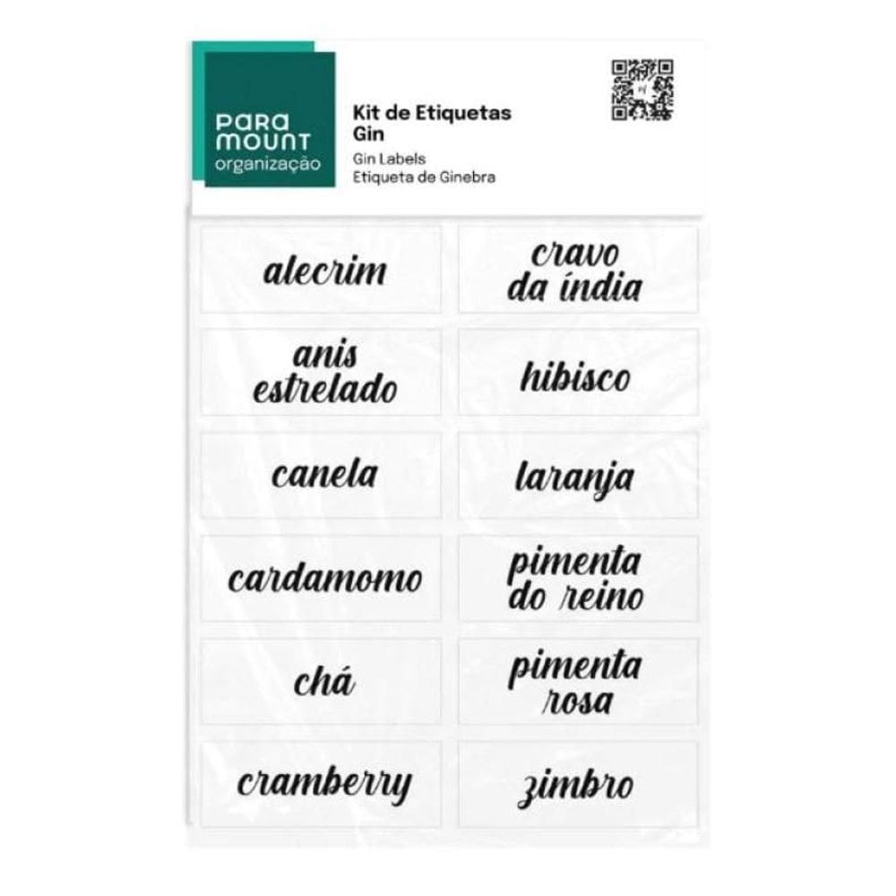 Kit Etiquetas Gin Com 12 Un.