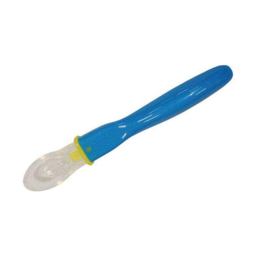 Colher Silicone Flexível 3M+ Azul  Ibimboo