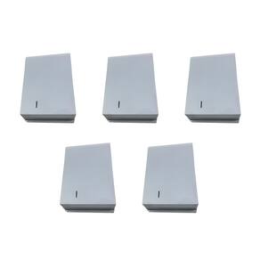 KIT 5 Porta Papel Toalha Americano 3 Dobras Epóxi Branco