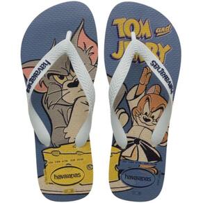 Chinelo Havaianas Top Warner Classics Masculino - Azul e Branco