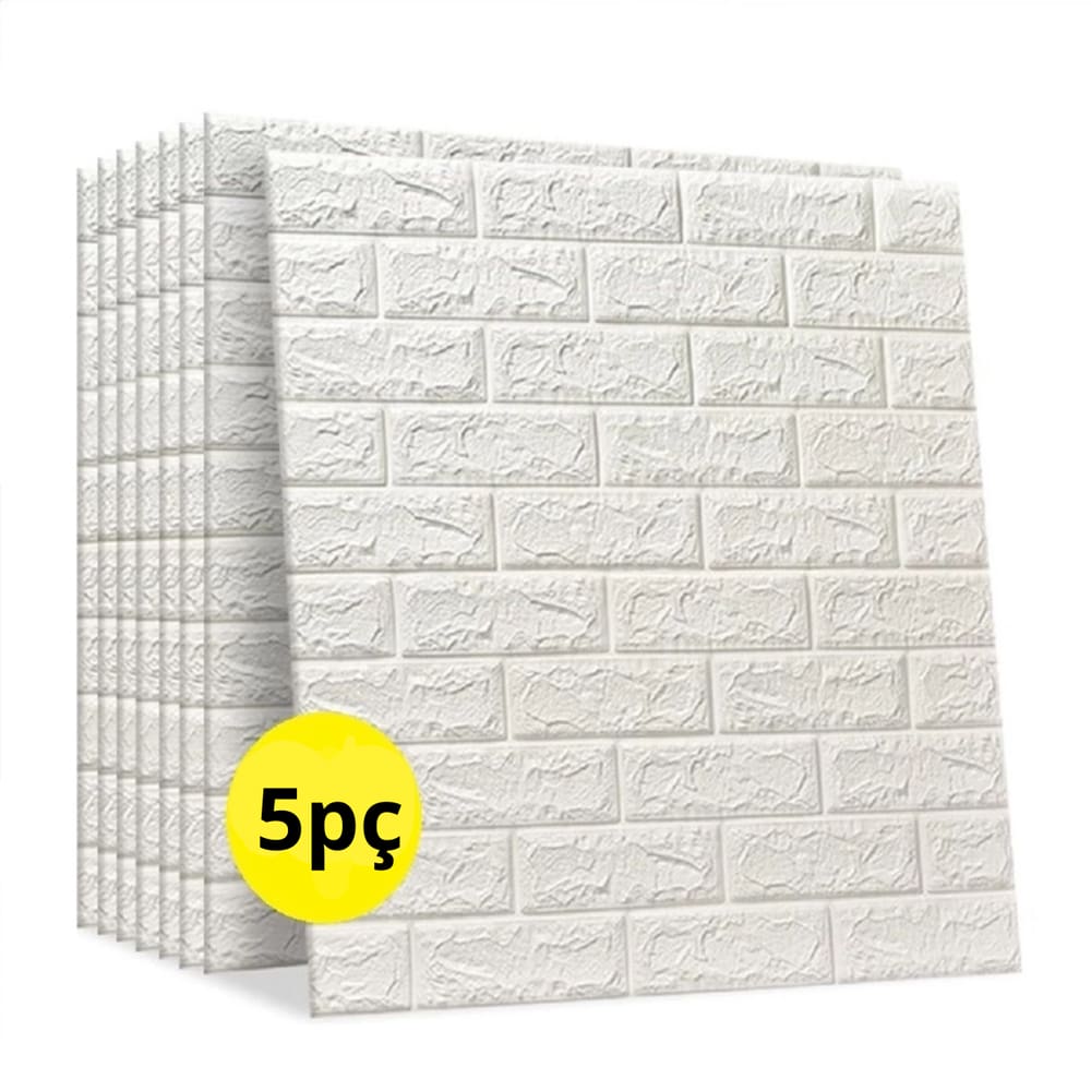 KIT 5 Placas Painel Adesivo 3D Alto Relevo 70x77 Autocolante