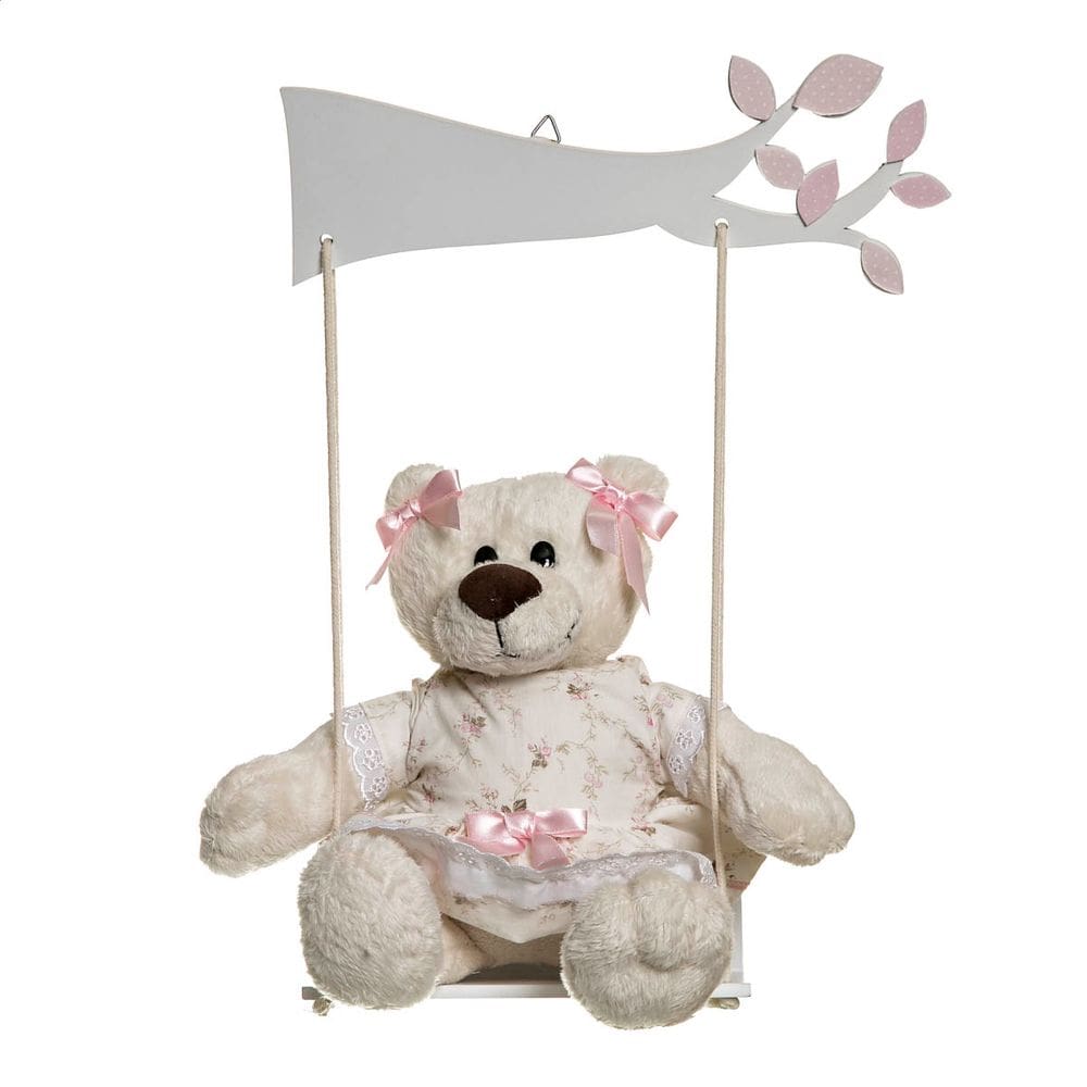 Balança Com Ursa Menina Quarto Bebê Infantil Menina