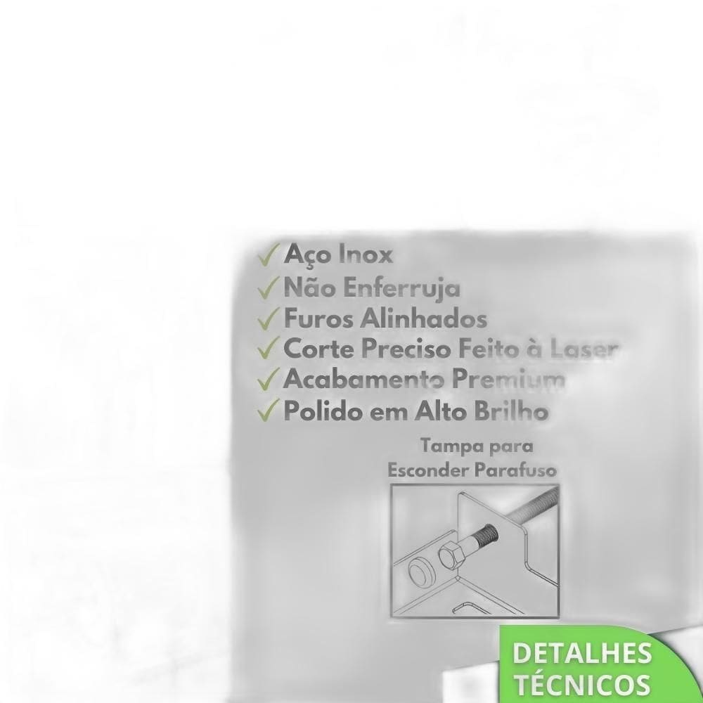 Kit Acessórios Para Banheiro Inox 5 Peças Elg