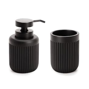 Kit Lavabo Banheiro Dispenser Sabonete Líquido Porta Escova