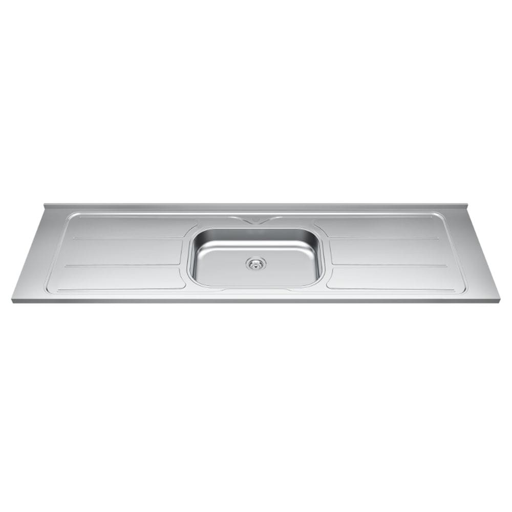 Pia de Cozinha com Cuba e Válvula Bali 200cm Aço Inox - Ghel Plus