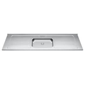 Pia de Cozinha com Cuba e Válvula Bali 200cm Aço Inox - Ghel Plus