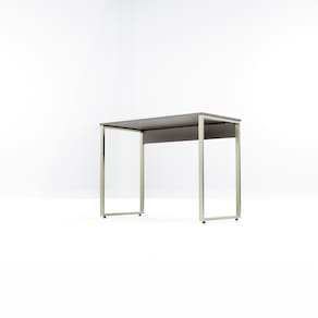 Mesa Home Office - Metalon Champagne - MDF Moca