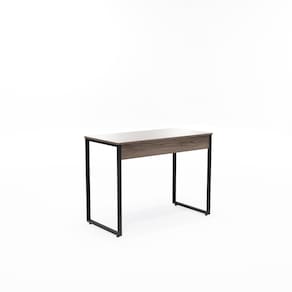 Mesa Home Office - Metalon Preto - MDF Malaga