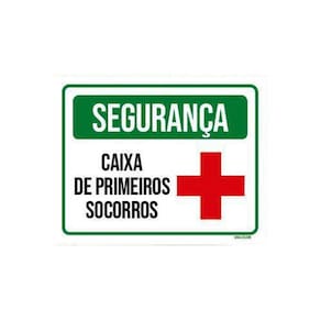 Kit 10 Placas Segurança Caixa Primeiros Socorros
