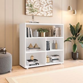 Estante Livreiro Multiuso com 5 Nichos Cairo Branco